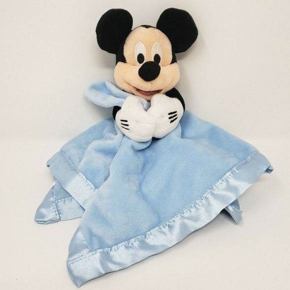 Disney Store Mickey Mouse Security Blanket Rattle Lovey Stuffed Animal - Picture 1 of 9